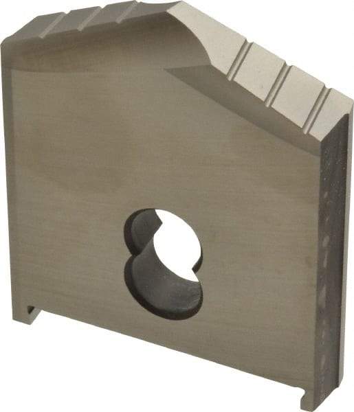 Allied Machine and Engineering - 2-1/32" Diam x 3/8" Thick, Seat Code D, 130° Included Angle Spade Drill Insert - Uncoated Powdered Metal, Powdered Metal, Series D - Eagle Tool & Supply