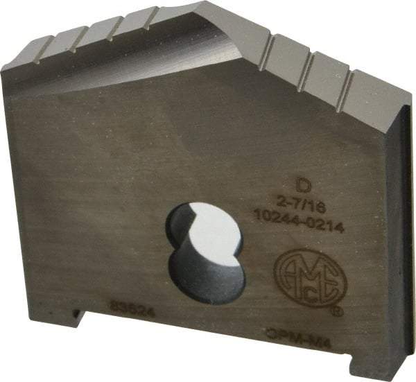 Allied Machine and Engineering - 2-7/16" Diam x 3/8" Thick, Seat Code D, 130° Included Angle Spade Drill Insert - Uncoated Powdered Metal, Powdered Metal, Series D - Eagle Tool & Supply