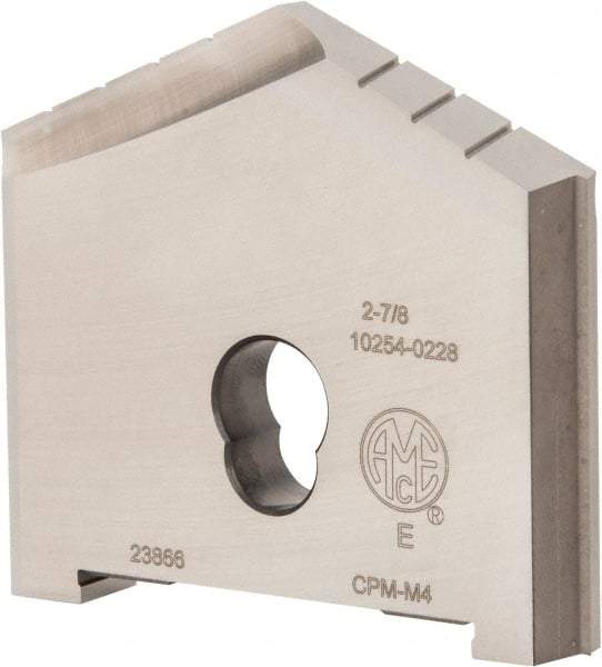 Allied Machine and Engineering - 2-7/8" Diam x 7/16" Thick, Seat Code E, 130° Included Angle Spade Drill Insert - Uncoated Powdered Metal, Powdered Metal, Series E - Eagle Tool & Supply