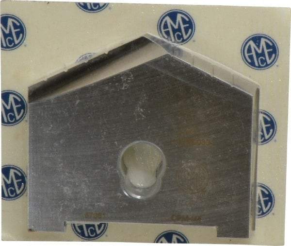 Allied Machine and Engineering - 3-1/8" Diam x 7/16" Thick, Seat Code E, 130° Included Angle Spade Drill Insert - Uncoated Powdered Metal, Powdered Metal, Series E - Eagle Tool & Supply