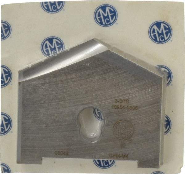 Allied Machine and Engineering - 3-3/16" Diam x 5/16" Thick, Seat Code E, 130° Included Angle Spade Drill Insert - Uncoated Powdered Metal, Powdered Metal, Series E - Eagle Tool & Supply