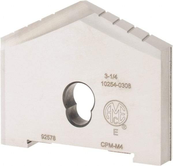 Allied Machine and Engineering - 3-1/4" Diam x 7/16" Thick, Seat Code E, 130° Included Angle Spade Drill Insert - Uncoated Powdered Metal, Powdered Metal, Series E - Eagle Tool & Supply