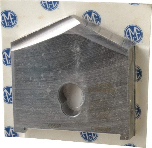 Allied Machine and Engineering - 3-5/16" Diam x 1/2" Thick, Seat Code F, 130° Included Angle Spade Drill Insert - Uncoated Powdered Metal, Powdered Metal, Series F - Eagle Tool & Supply