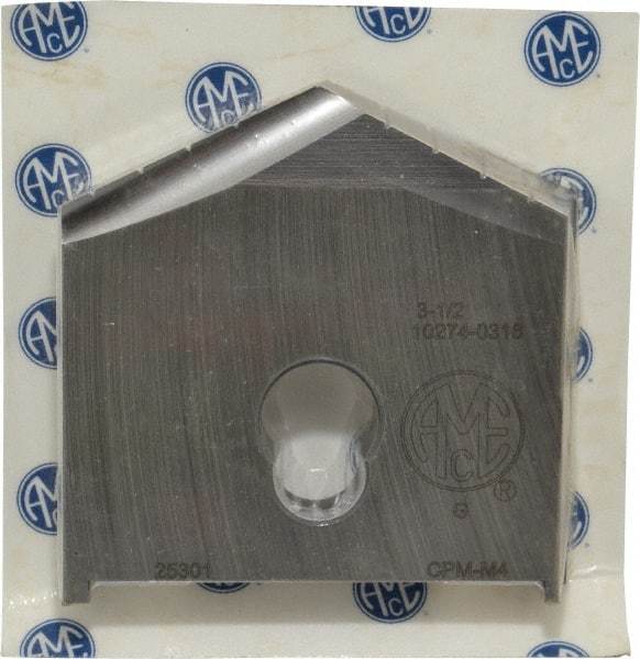 Allied Machine and Engineering - 3-1/2" Diam x 3/8" Thick, Seat Code G, 130° Included Angle Spade Drill Insert - Uncoated Powdered Metal, Powdered Metal, Series G - Eagle Tool & Supply
