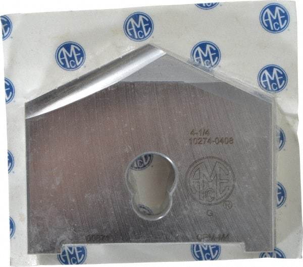 Allied Machine and Engineering - 4-1/4" Diam x 7/16" Thick, Seat Code G, 130° Included Angle Spade Drill Insert - Uncoated Powdered Metal, Powdered Metal, Series G - Eagle Tool & Supply