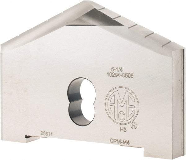 Allied Machine and Engineering - 5-1/4" Diam x 11/16" Thick, Seat Code H, 130° Included Angle Spade Drill Insert - Uncoated Powdered Metal, Powdered Metal, Series H - Eagle Tool & Supply