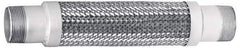 Mason Ind. - 2-1/2" Pipe, Braided Stainless Steel Single Arch Hose Pipe Expansion Joint - 18" Long, 290 Max psi, Male NPT - Eagle Tool & Supply