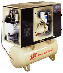 Ingersoll-Rand - 10 hp, 80 Gal Stationary Electric Rotary Screw Air Compressor - Three Phase, 150 Max psi, 34 CFM, 230 Volt - Eagle Tool & Supply