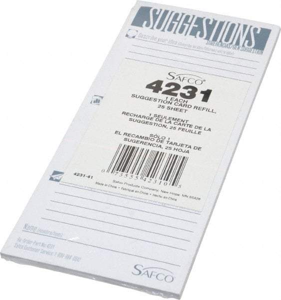 Safco - Suggestion Box Refill Cards - For Use with Suggestion Box - Eagle Tool & Supply