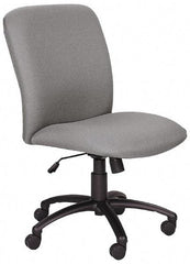 Safco - High Back Chair - 22-1/4" Wide x 20-3/4" Deep, Polyester Seat, Black - Eagle Tool & Supply