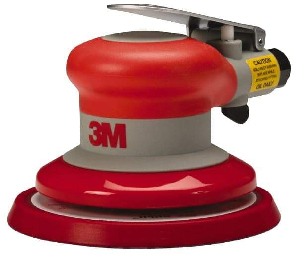 3M - 12,000 OPM, 17 CFM Air Consumption, 90 psi Air Pressure, Palm Air Orbital Sander - Round Pad, 3/8" Inlet - Eagle Tool & Supply