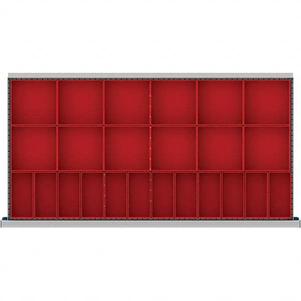 LISTA - 24-Compartment Drawer Divider Layout for 3.15" High Drawers - Eagle Tool & Supply
