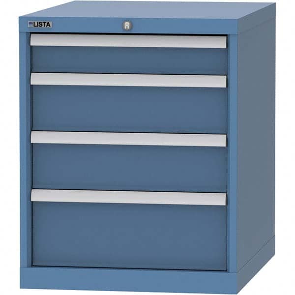 LISTA - 4 Drawer, 99 Compartment Red Steel Modular Storage Cabinet - Eagle Tool & Supply