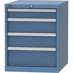 LISTA - 4 Drawer, 99 Compartment Red Steel Modular Storage Cabinet - Eagle Tool & Supply