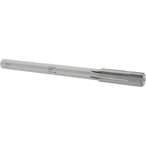 Made in USA - 0.7505" Carbide-Tipped 6 Flute Chucking Reamer - Eagle Tool & Supply