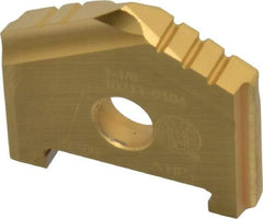 Allied Machine and Engineering - 1-1/8" Diam x 3/16" Thick, Seat Code A, 130° Included Angle Spade Drill Insert - TiN Coated, High Speed Steel, Series A - Eagle Tool & Supply