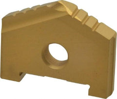Allied Machine and Engineering - 1-7/32" Diam x 3/16" Thick, Seat Code A, 130° Included Angle Spade Drill Insert - TiN Coated, High Speed Steel, Series A - Eagle Tool & Supply