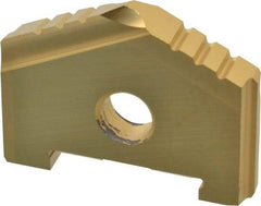 Allied Machine and Engineering - 1-1/4" Diam x 5/8" Thick, Seat Code A, 130° Included Angle Spade Drill Insert - TiN Coated, High Speed Steel, Series A - Eagle Tool & Supply