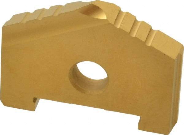 Allied Machine and Engineering - 1-9/32" Diam x 3/16" Thick, Seat Code A, 130° Included Angle Spade Drill Insert - TiN Coated, High Speed Steel, Series A - Eagle Tool & Supply