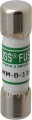 Cooper Bussmann - 1,000 VAC/VDC, 11 Amp, Fast-Acting General Purpose Fuse - 38.1mm OAL, 10mm Diam - Eagle Tool & Supply