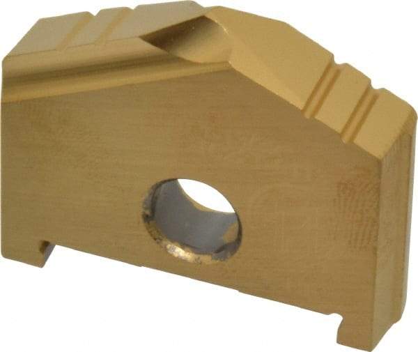 Allied Machine and Engineering - 1-13/32" Diam x 5/8" Thick, Seat Code B, 130° Included Angle Spade Drill Insert - TiN Coated, High Speed Steel, Series B - Eagle Tool & Supply