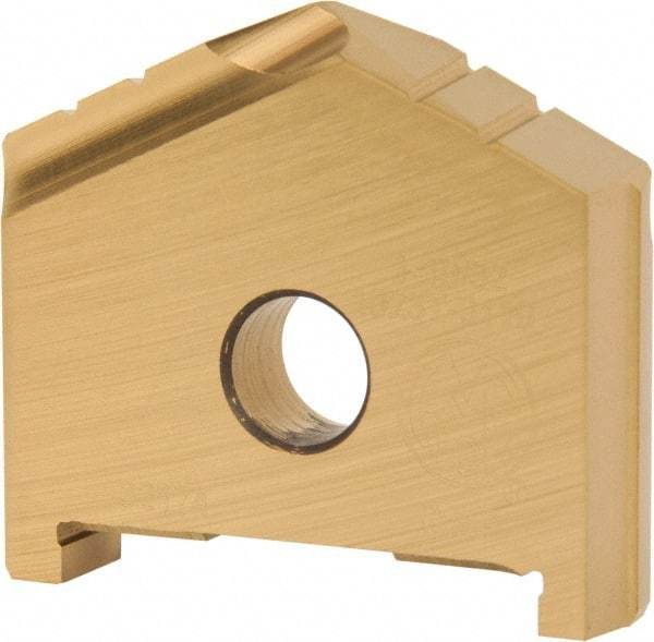 Allied Machine and Engineering - 1-19/32" Diam x 5/16" Thick, Seat Code C, 130° Included Angle Spade Drill Insert - TiN Coated, High Speed Steel, Series C - Eagle Tool & Supply