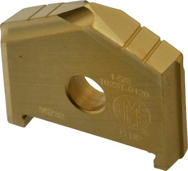 Allied Machine and Engineering - 1-5/8" Diam x 11/16" Thick, Seat Code C, 130° Included Angle Spade Drill Insert - TiN Coated, High Speed Steel, Series C - Eagle Tool & Supply