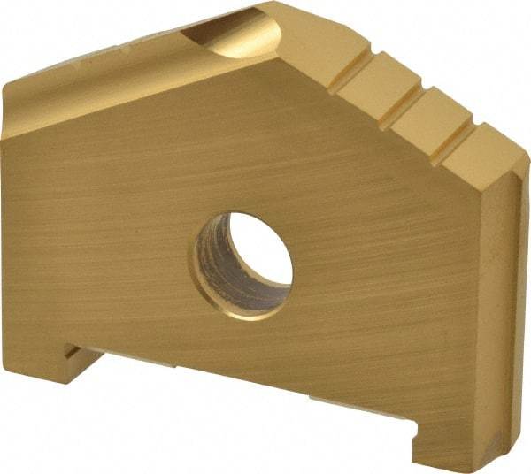 Allied Machine and Engineering - 1-25/32" Diam x 5/16" Thick, Seat Code C, 130° Included Angle Spade Drill Insert - TiN Coated, High Speed Steel, Series C - Eagle Tool & Supply