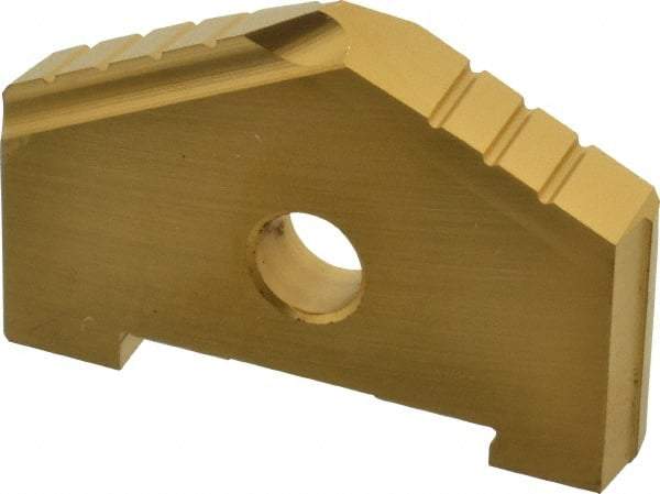 Allied Machine and Engineering - 2-3/32" Diam x 5/16" Thick, Seat Code C, 130° Included Angle Spade Drill Insert - TiN Coated, High Speed Steel, Series C - Eagle Tool & Supply