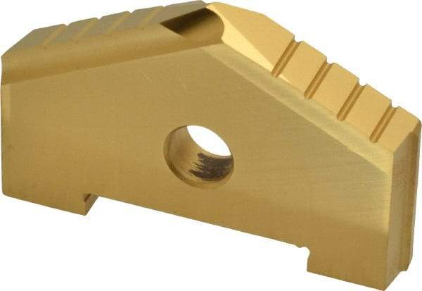 Allied Machine and Engineering - 2-1/4" Diam x 11/16" Thick, Seat Code C, 130° Included Angle Spade Drill Insert - TiN Coated, High Speed Steel, Series C - Eagle Tool & Supply
