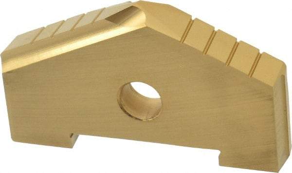 Allied Machine and Engineering - 2-11/32" Diam x 5/16" Thick, Seat Code C, 130° Included Angle Spade Drill Insert - TiN Coated, High Speed Steel, Series C - Eagle Tool & Supply