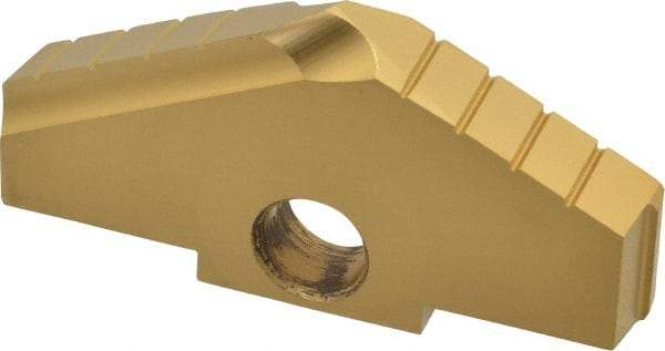 Allied Machine and Engineering - 2-5/8" Diam x 3/8" Thick, Seat Code D, 130° Included Angle Spade Drill Insert - TiN Coated, High Speed Steel, Series D - Eagle Tool & Supply