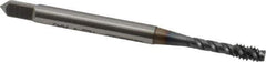 OSG - #3-48 UNC 2 Flute 2B Bottoming Spiral Flute Tap - Vanadium High Speed Steel, TiCN Finish, 1-13/16" OAL, Right Hand Flute, Right Hand Thread, H2, Series 303 - Eagle Tool & Supply