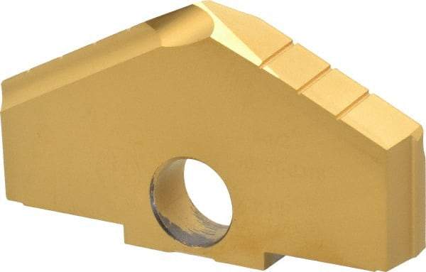 Allied Machine and Engineering - 3-1/2" Diam x 1/2" Thick, Seat Code F, 130° Included Angle Spade Drill Insert - TiN Coated, High Speed Steel, Series F - Eagle Tool & Supply