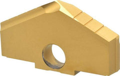Allied Machine and Engineering - 3-1/2" Diam x 1/2" Thick, Seat Code F, 130° Included Angle Spade Drill Insert - TiN Coated, High Speed Steel, Series F - Eagle Tool & Supply