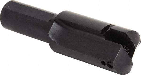 Allied Machine and Engineering - Series E, 2-1/2 to 3-3/8" Diam, 1-3/4" Diam Straight Shank, Straight Flute Spade Drill - 5-1/2" Max Depth, 6-1/16" Body Length, 9" OAL, Short Length - Eagle Tool & Supply
