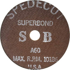 Cratex - 6" 60 Grit Aluminum Oxide Cutoff Wheel - 0.04" Thick, 7/8" Arbor, 10,186 Max RPM, Use with Angle Grinders - Eagle Tool & Supply