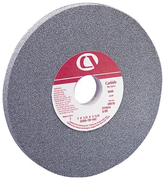 Grier Abrasives - 8" Diam x 1-1/4" Hole x 3/4" Thick, I Hardness, 60 Grit Surface Grinding Wheel - Eagle Tool & Supply