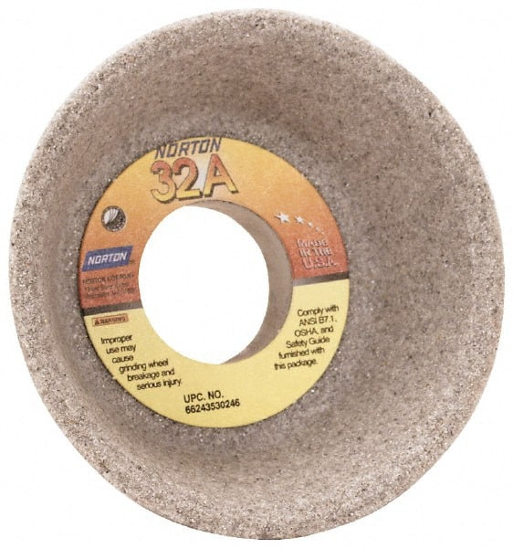 Grier Abrasives - 4 Inch Diameter x 1-1/4 Inch Hole x 1-1/2 Inch Thick, 120 Grit Tool and Cutter Grinding Wheel - Eagle Tool & Supply