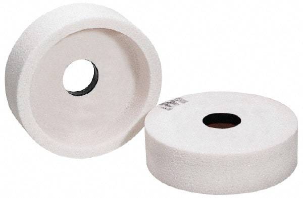 Grier Abrasives - 5" Diam, 1-1/4" Hole Size, 1-1/2" Overall Thickness, 60 Grit, Type 6 Tool & Cutter Grinding Wheel - Medium Grade, Aluminum Oxide, J Hardness, Vitrified Bond, 4,966 RPM - Eagle Tool & Supply