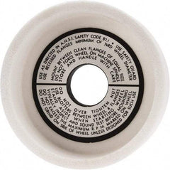 Grier Abrasives - 5" Diam, 1-1/4" Hole Size, 1-1/2" Overall Thickness, 80 Grit, Type 6 Tool & Cutter Grinding Wheel - Medium Grade, Aluminum Oxide, K Hardness, Vitrified Bond, 4,966 RPM - Eagle Tool & Supply
