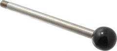 Gibraltar - 1/2-13 Stem, 1.38" Knob Diam, 1/2" Shaft Diam, Type A Gear Lever Arm with Ball Knob - 0.63" Thread Length, 7.58" Handle Length, Stainless Steel Shaft, Phenolic Knob - Eagle Tool & Supply