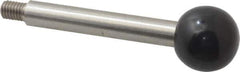 Gibraltar - M6x1 Stem, 0.78" Knob Diam, 0.32" Shaft Diam, Type A Gear Lever Arm with Ball Knob - 0.35" Thread Length, 2.7" Handle Length, Stainless Steel Shaft, Phenolic Knob - Eagle Tool & Supply