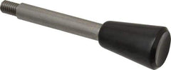Gibraltar - 3/8-16 Stem, 1.18" Knob Diam, 3/8" Shaft Diam, Type C Gear Lever with Taper End - 0.59" Thread Length, 4.37" Handle Length, Stainless Steel Shaft, Phenolic Knob - Eagle Tool & Supply