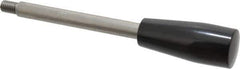 Gibraltar - 3/8-16 Stem, 0.91" Knob Diam, 3/8" Shaft Diam, Type E Gear Lever Arm with Cylindrical Knob - 0.55" Thread Length, 6.7" Handle Length, Stainless Steel Shaft, Phenolic Knob - Eagle Tool & Supply