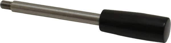 Gibraltar - M6x1 Stem, 0.71" Knob Diam, 0.32" Shaft Diam, Type E Gear Lever Arm with Cylindrical Knob - 0.35" Thread Length, 4.33" Handle Length, Stainless Steel Shaft, Phenolic Knob - Eagle Tool & Supply