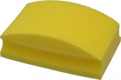 AMPLEX - Super Fine Grade, 400 Grit, Diamond Hand Pad - Yellow, 2-1/8" Wide x 3-1/2" Long x 1-1/2" Thick, Coated - Eagle Tool & Supply