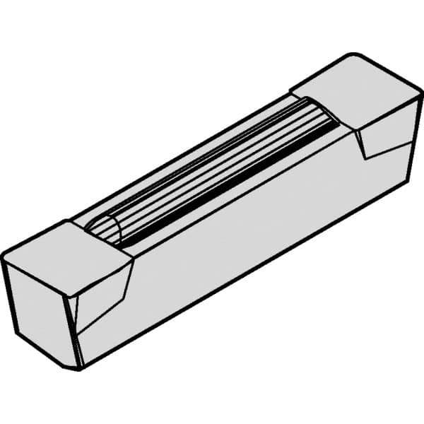 Kennametal - 250I06G Grade KY3500, 6.35mm Cutting Width Ceramic-SI Grooving Insert - 4.9mm Max Depth of Cut, Neutral, 0.8mm Corner Radius - Eagle Tool & Supply