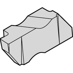 Kennametal - 2047NG Grade KCU10, 1.19mm Cutting Width Carbide Grooving Insert - 1.27mm Max Depth of Cut, Left Hand, 0.09mm Corner Radius, AlTiN Finish - Eagle Tool & Supply