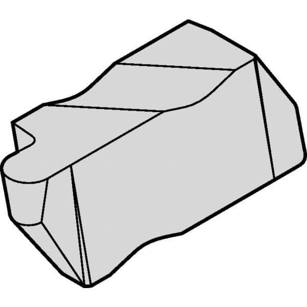 Kennametal - 2M050NR Grade KC5010, 1mm Cutting Width Carbide Grooving Insert - 1.27mm Max Depth of Cut, Left Hand, TiAlN Finish - Eagle Tool & Supply